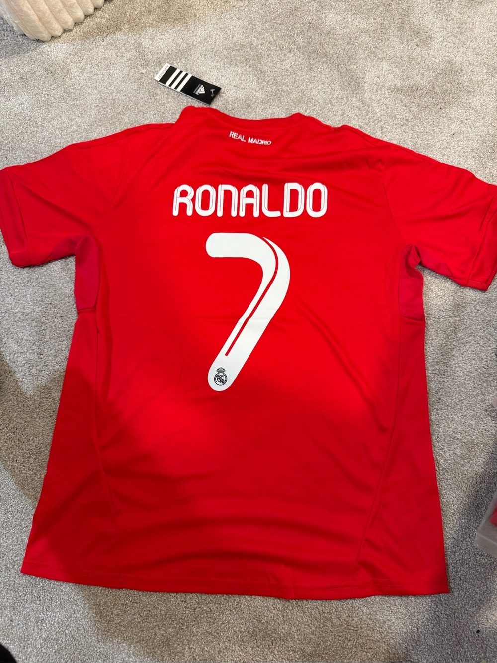 Cristiano Ronaldo #7 adidas Real Madrid retro red slim fit soccer jersey